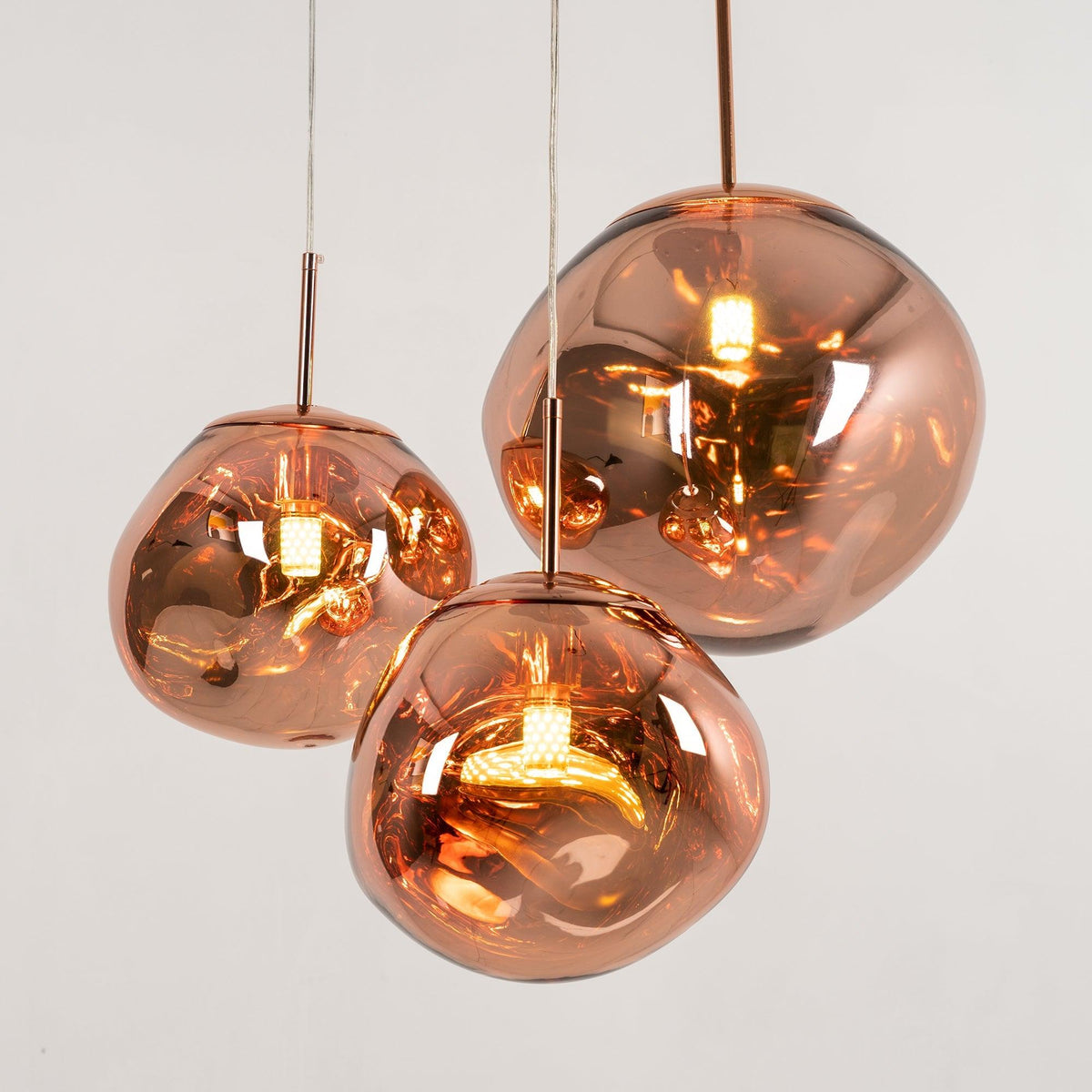 Lava Swag Pendant Light – Sculptural Molten Shade with Mirror Effect