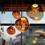 Lava Swag Pendant Light – Sculptural Molten Shade with Mirror Effect
