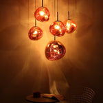Lava Swag Pendant Light – Sculptural Molten Shade with Mirror Effect