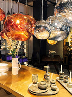 Lava Swag Pendant Light – Sculptural Molten Shade with Mirror Effect