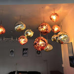 Lava Swag Pendant Light – Sculptural Molten Shade with Mirror Effect