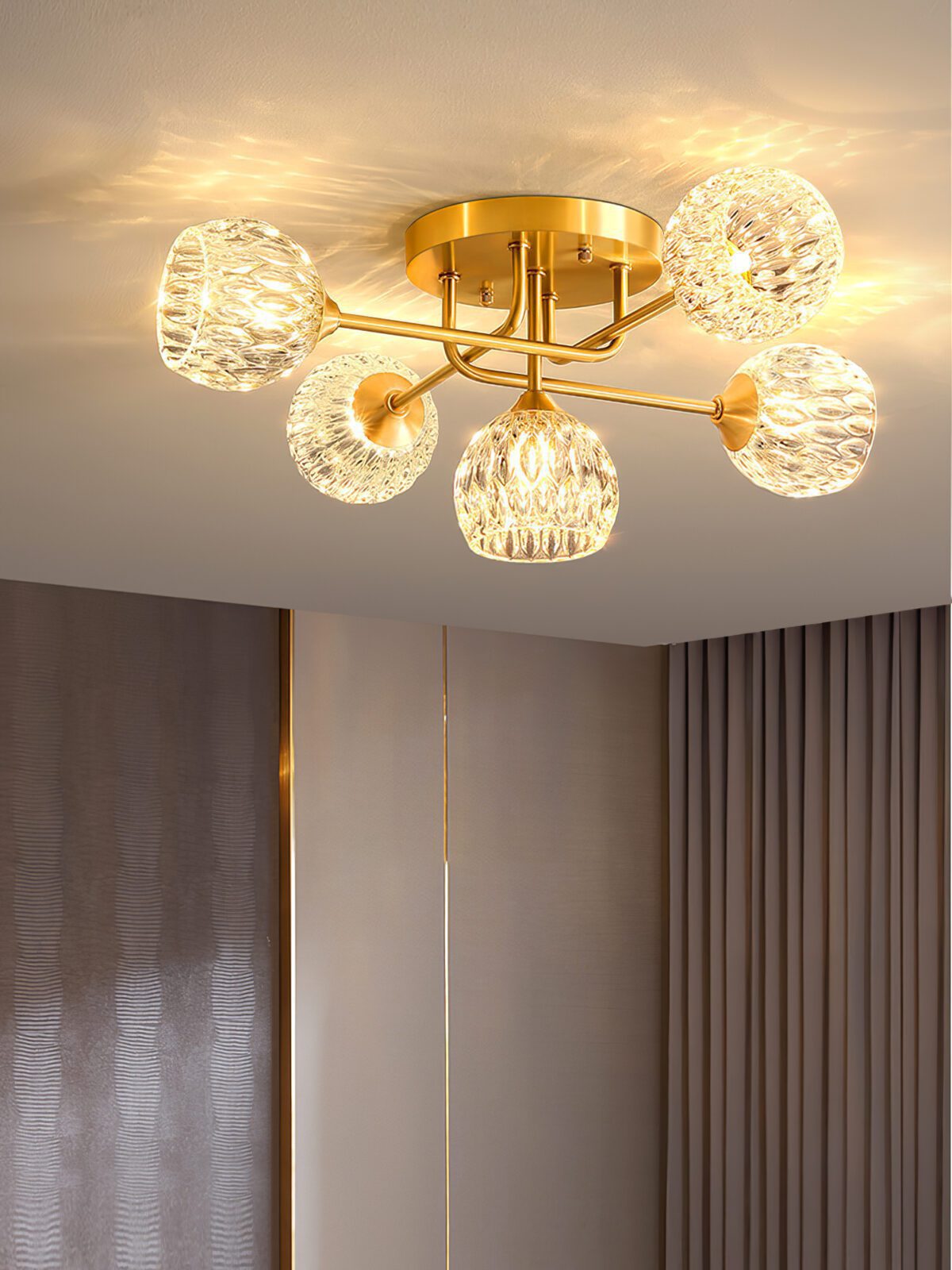 Modern Light Luxury Crystal Ceiling Lamp