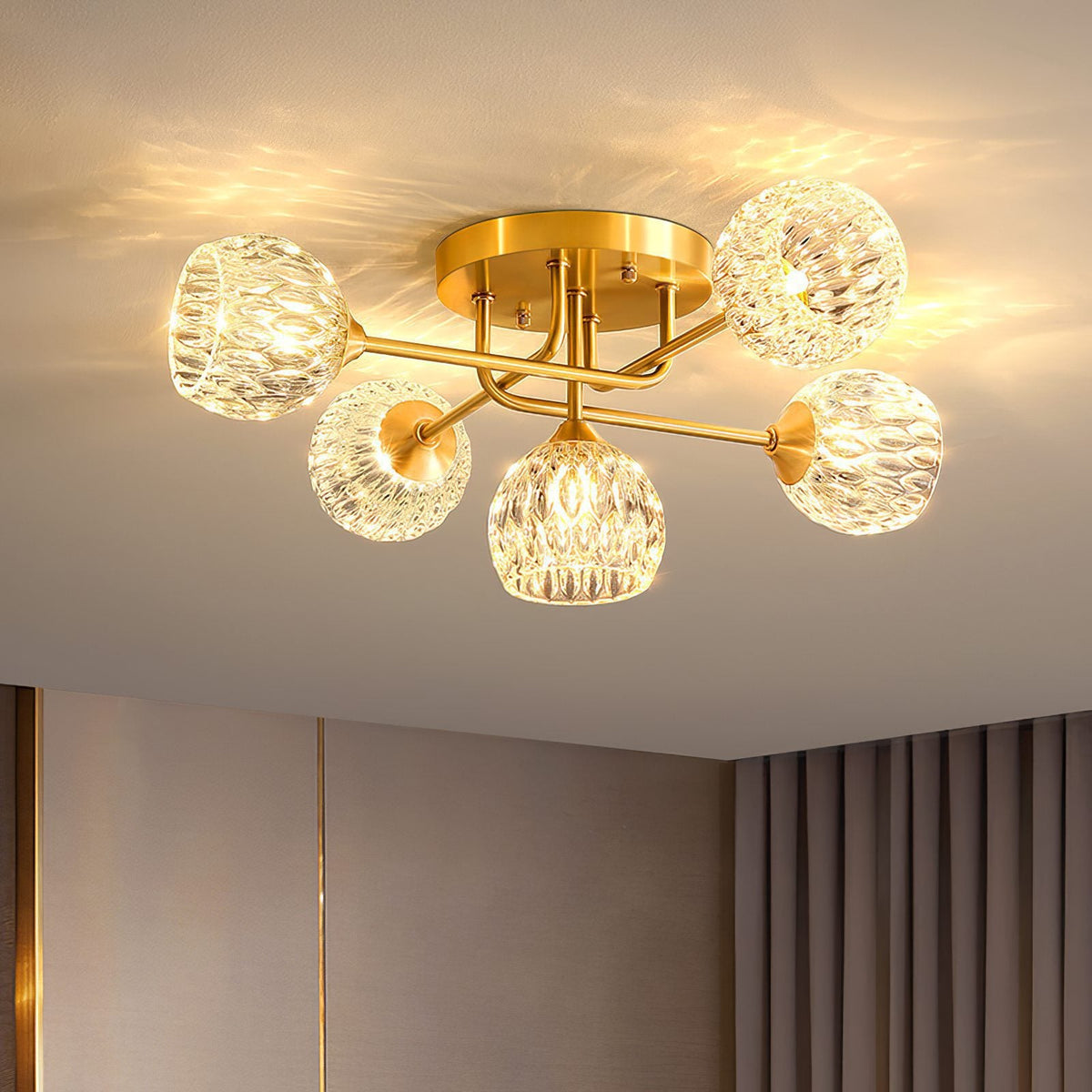 Modern Light Luxury Crystal Ceiling Lamp