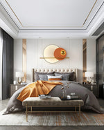 Moderne lineare Doppelkreis-Wandleuchte
