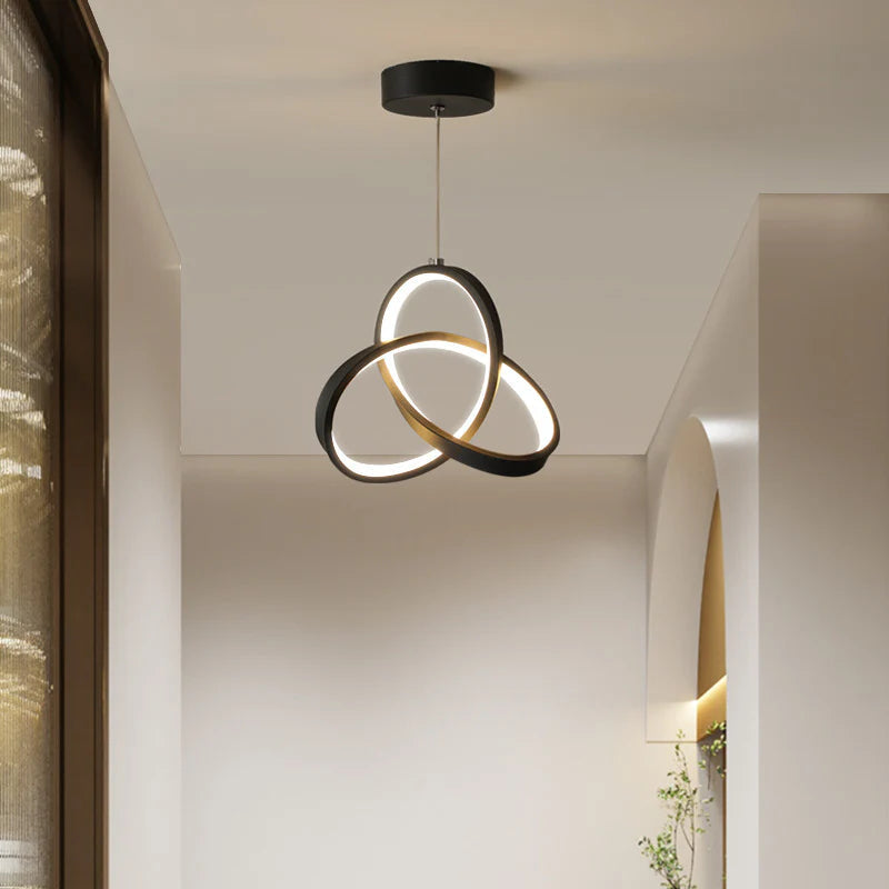Overhead Lighting In The Passageway Of The Modern Minimalist Restaurant