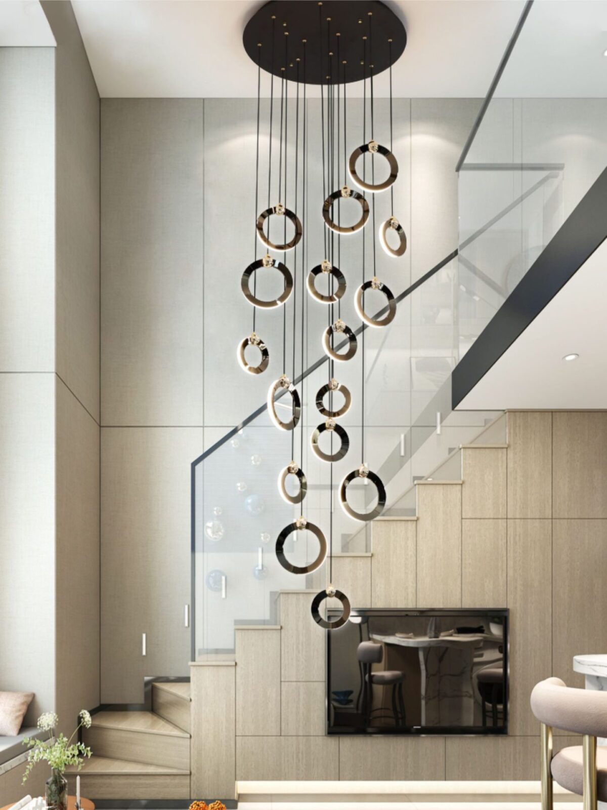 Modern Pearl Chandelier