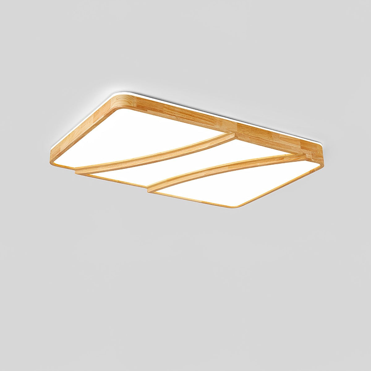 Modern Rectangular Log Ceiling Lamp