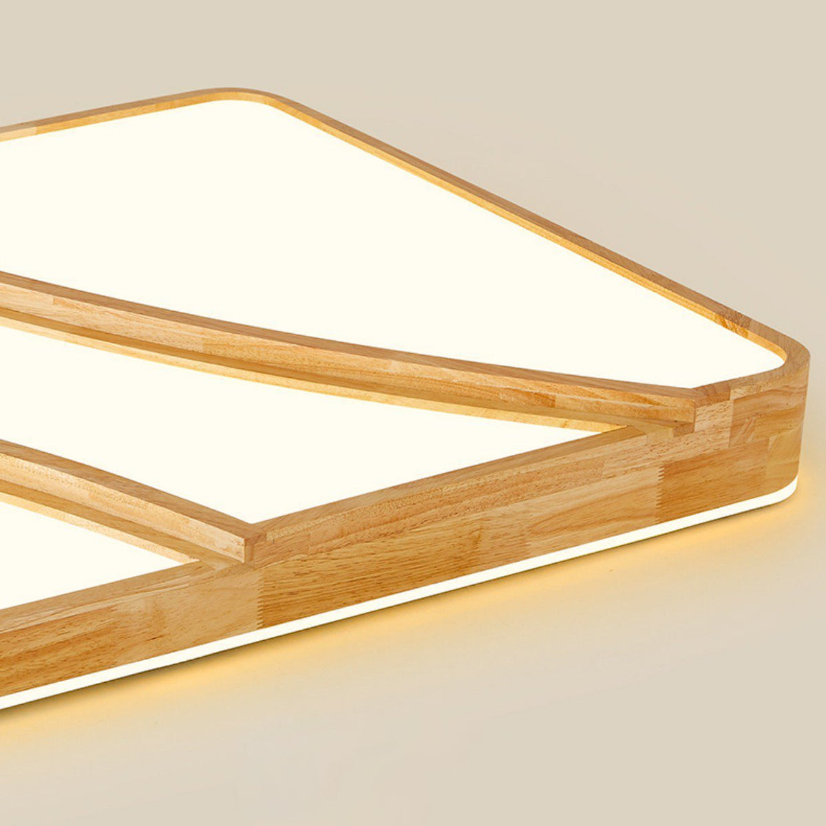 Modern Rectangular Log Ceiling Lamp