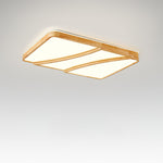 Modern Rectangular Log Ceiling Lamp