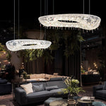 Lumière Cristal Round Chandelier in Chrome and Clear Crystal