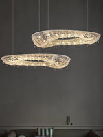 Lumière Cristal Round Chandelier in Chrome and Clear Crystal