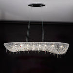 Lumière Cristal Round Chandelier in Chrome and Clear Crystal