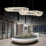 Lumière Cristal Round Chandelier in Chrome and Clear Crystal