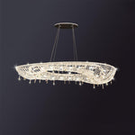 Lumière Cristal Round Chandelier in Chrome and Clear Crystal