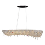 Lumière Cristal Round Chandelier in Chrome and Clear Crystal
