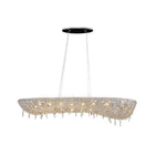 Lumière Cristal Round Chandelier in Chrome and Clear Crystal