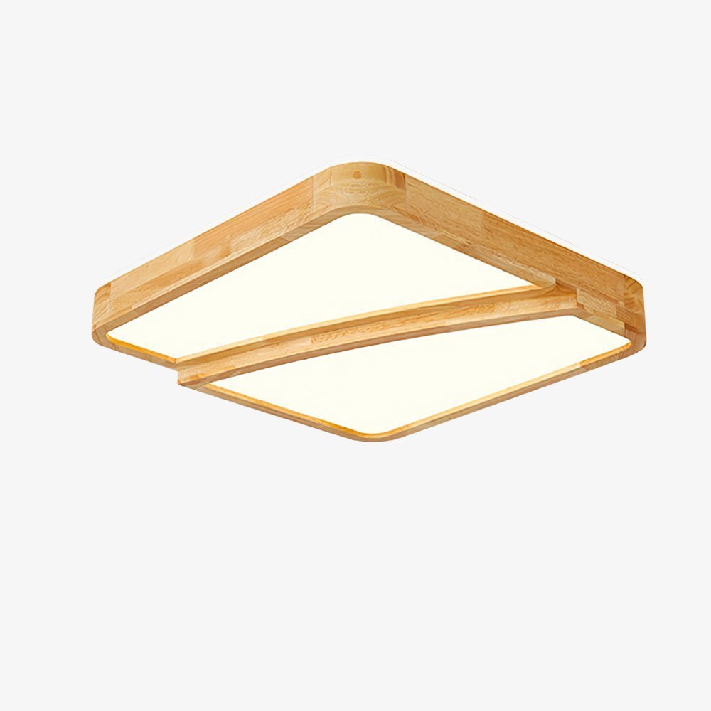 Modern Square Log Ceiling Lamp