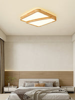 Modern Square Log Ceiling Lamp