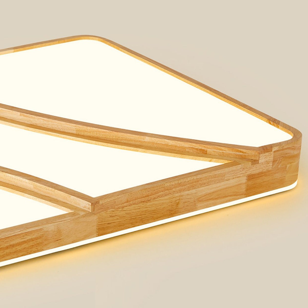 Modern Square Log Ceiling Lamp