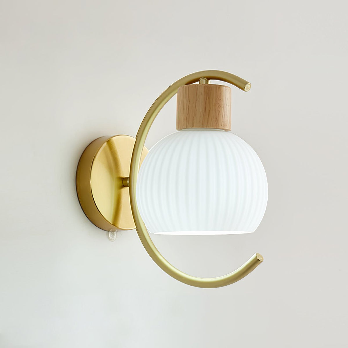 Modern Wood Grain Wall Light