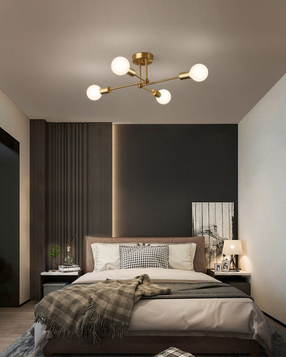 Molecular Brass Ceiling Light