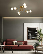 Molecular Brass Ceiling Light