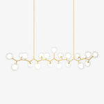 Molecular Glass Ball Chandelier in Gold for Modern Interiors