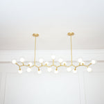 Molecular Glass Ball Chandelier in Gold for Modern Interiors