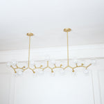 Molecular Glass Ball Chandelier in Gold for Modern Interiors