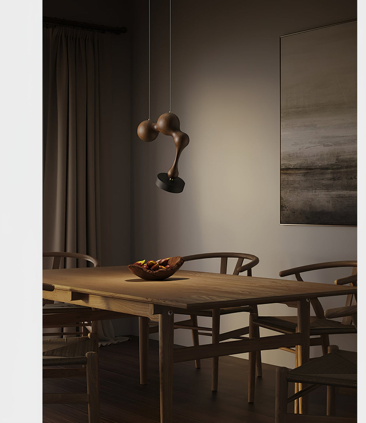 Molecule Wooden Pendant Light – Handcrafted LED Pendant for Modern Interiors