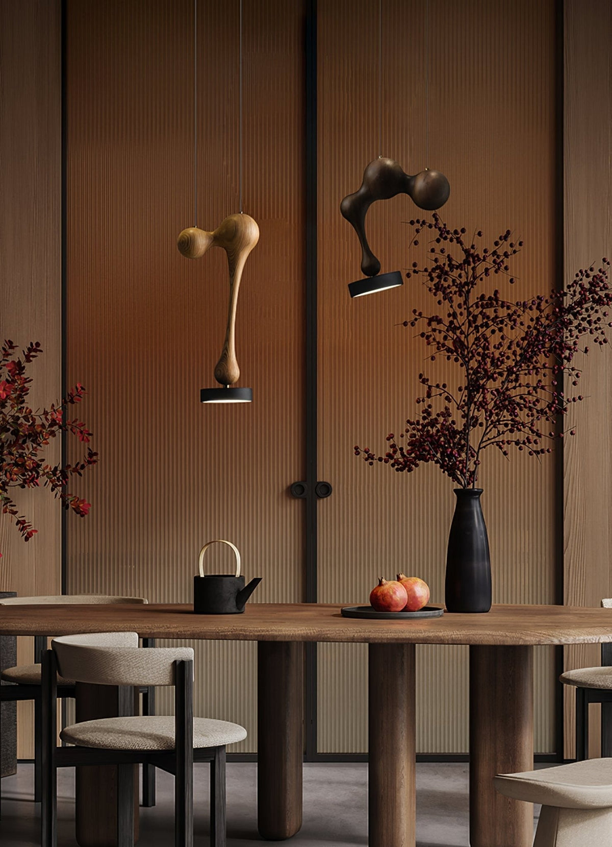 Molecule Wooden Pendant Light – Handcrafted LED Pendant for Modern Interiors