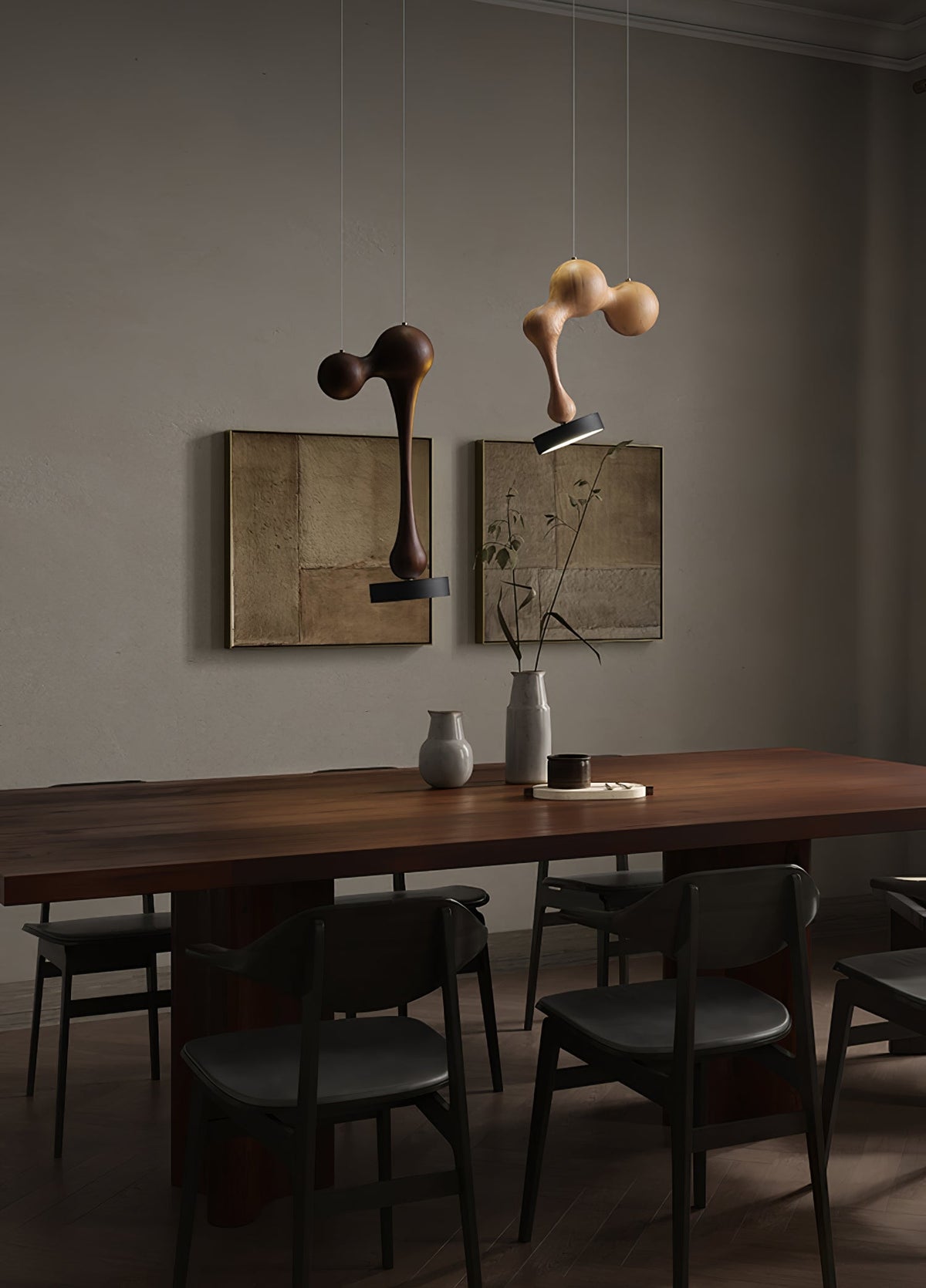 Molecule Wooden Pendant Light – Handcrafted LED Pendant for Modern Interiors