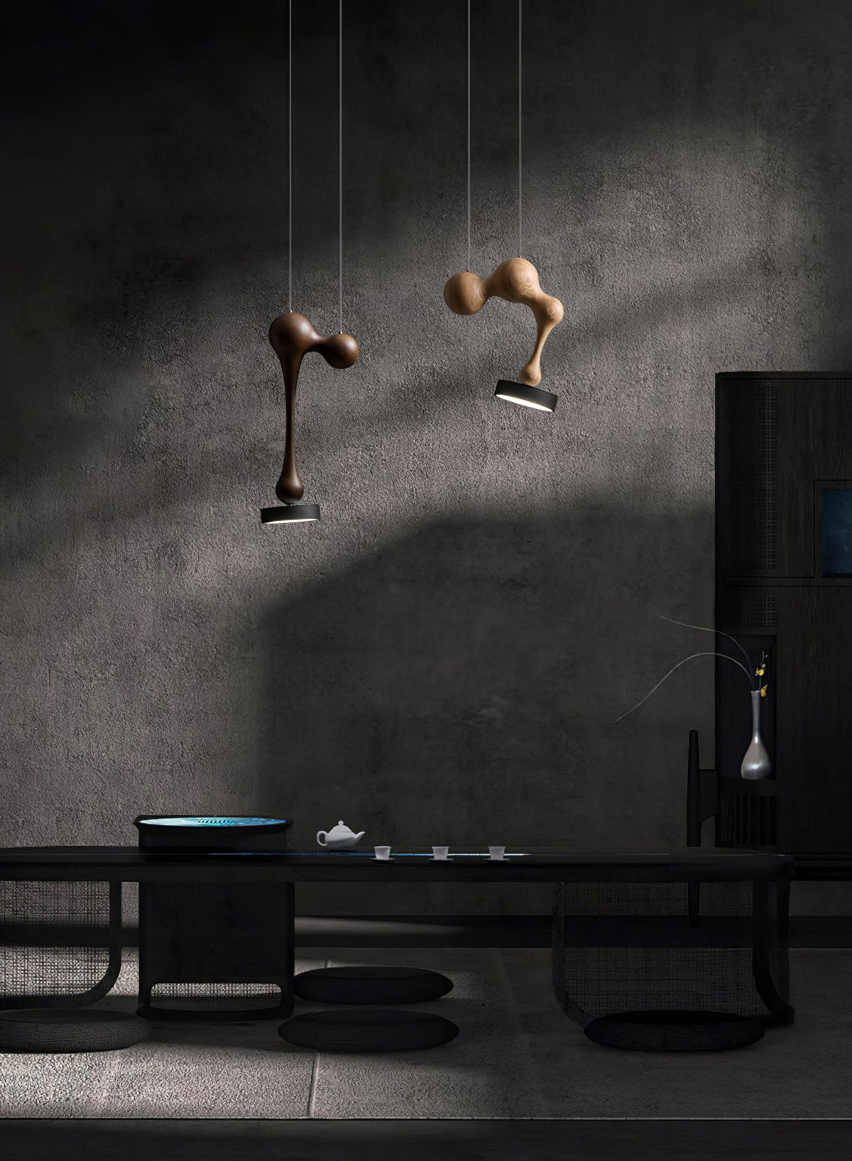 Molecule Wooden Pendant Light – Handcrafted LED Pendant for Modern Interiors