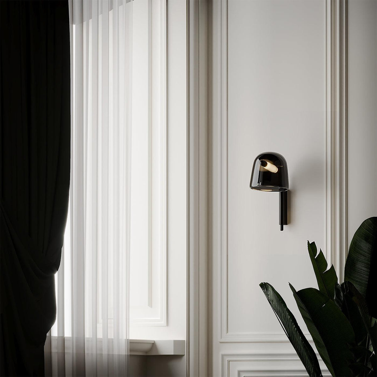Penumbra Wall Sconce in Handblown Glass with Integrated LED