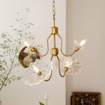 Monique Lhuillier Glass Butterfly Chandelier in Antique Copper