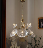 Monique Lhuillier Glass Butterfly Chandelier in Antique Copper