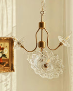 Monique Lhuillier Glass Butterfly Chandelier in Antique Copper