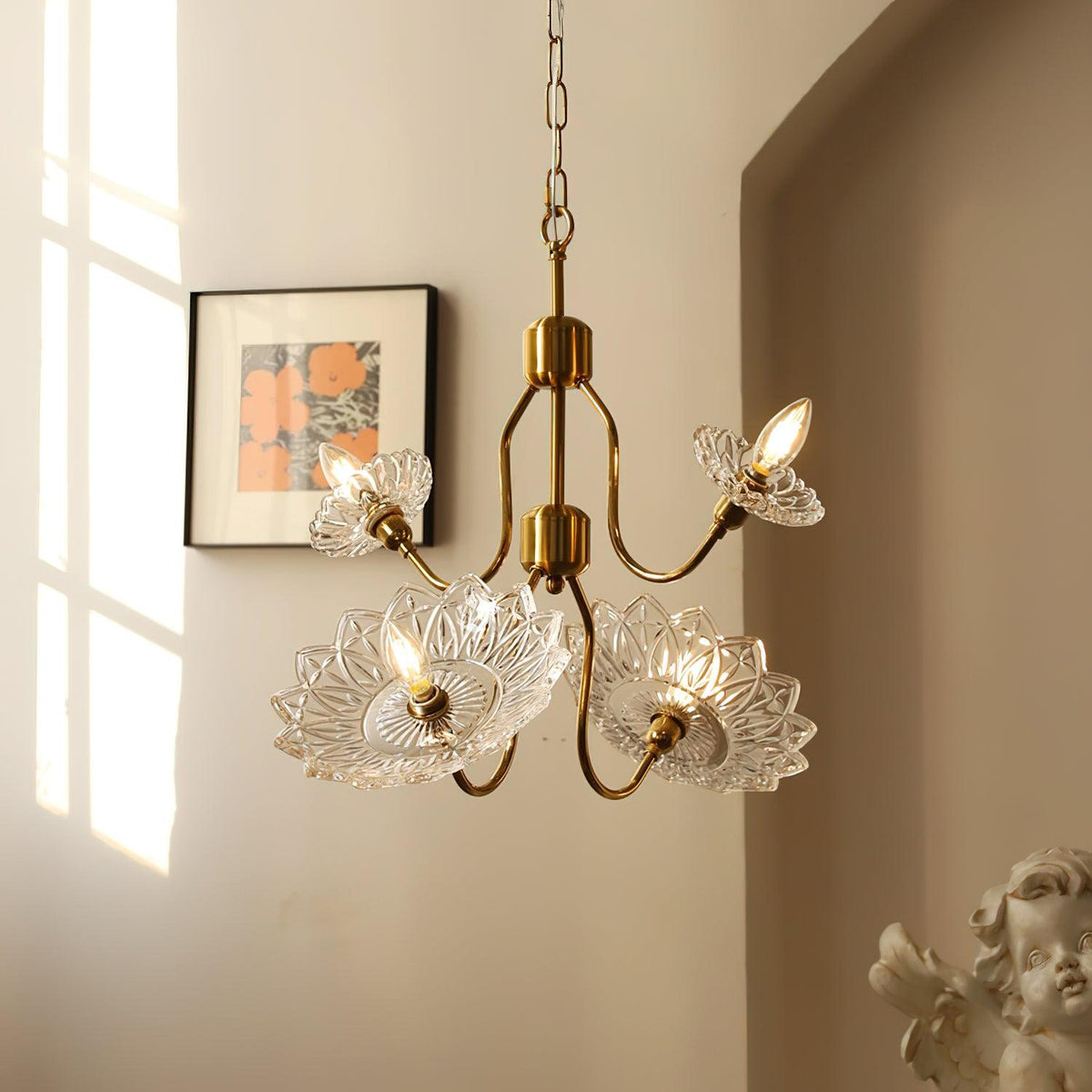 Monique Lhuillier Glass Butterfly Chandelier in Antique Copper