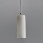 Monty Alabaster Pendant Light in Brass with Braided Cord