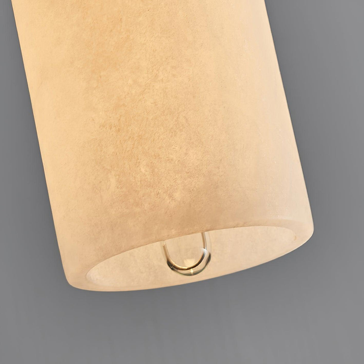 Monty Alabaster Pendant Light in Brass with Braided Cord