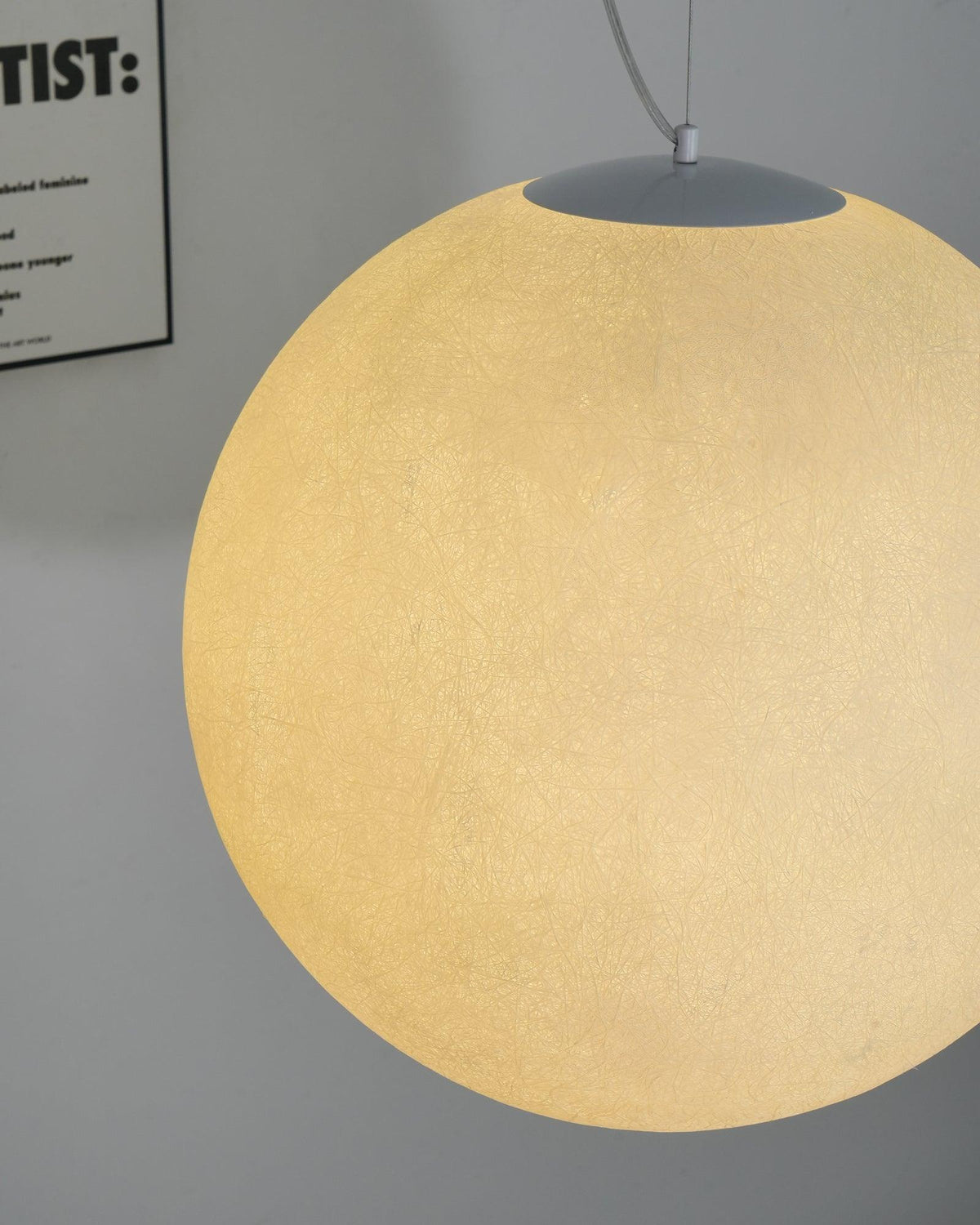Moon Pendant Lamp – Celestial Resin Hanging Light for Modern Interiors