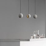 Moon Concrete Pendant Light – Modern Minimalist LED Ceiling Lamp