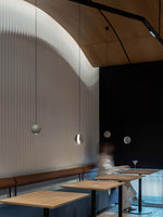 Moon Concrete Pendant Light – Modern Minimalist LED Ceiling Lamp