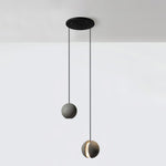 Moon Concrete Pendant Light – Modern Minimalist LED Ceiling Lamp