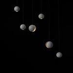 Moon Concrete Pendant Light – Modern Minimalist LED Ceiling Lamp