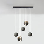Moon Concrete Pendant Light – Modern Minimalist LED Ceiling Lamp