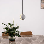 Moon Concrete Pendant Light – Modern Minimalist LED Ceiling Lamp