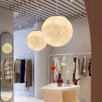 Moon Pendant Lamp – Celestial Resin Hanging Light for Modern Interiors