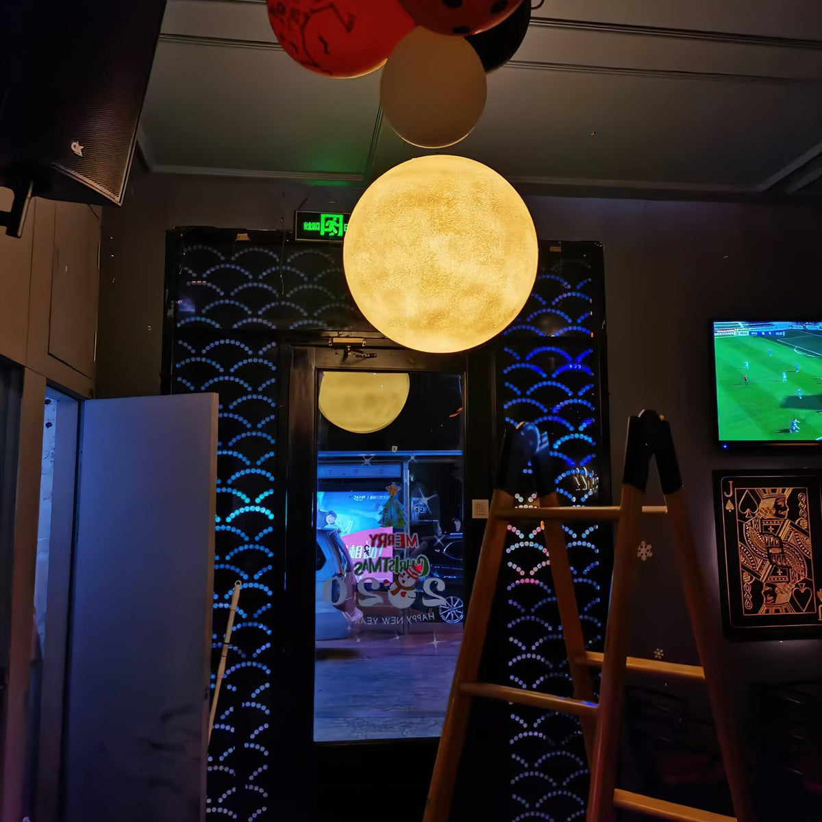 Moon Pendant Lamp – Celestial Resin Hanging Light for Modern Interiors