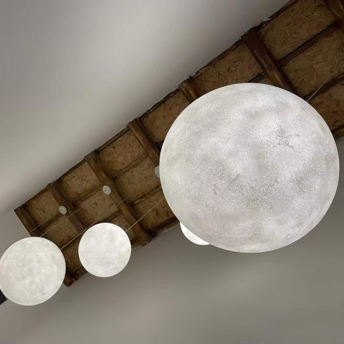 Moon Pendant Lamp – Celestial Resin Hanging Light for Modern Interiors